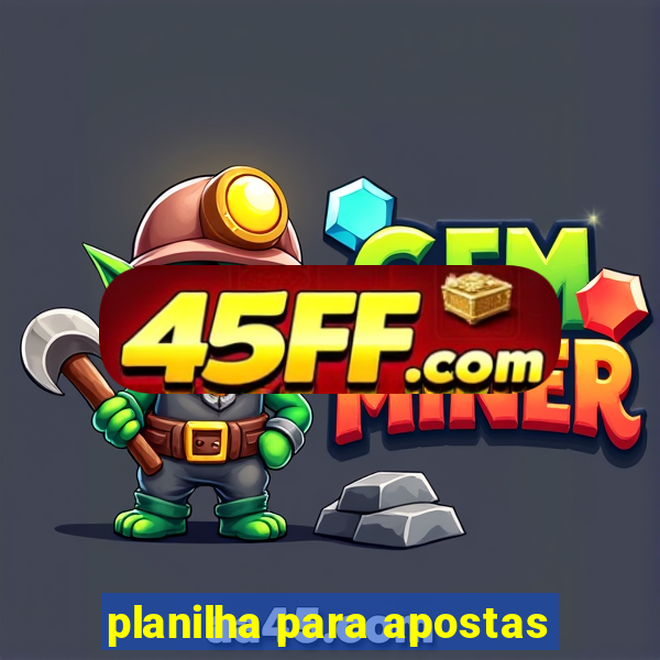 planilha para apostas